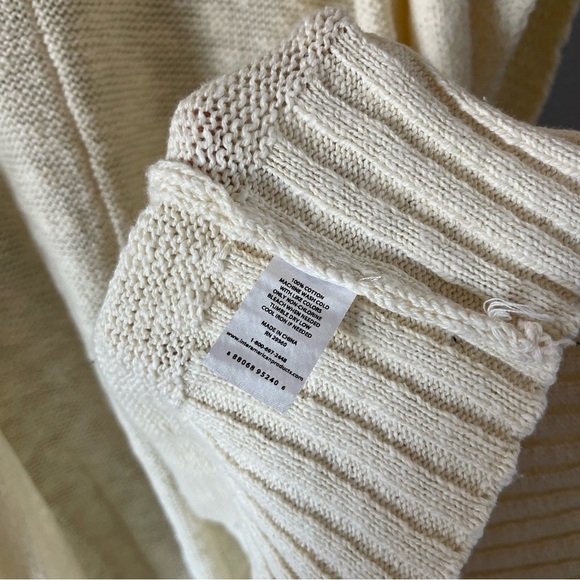 NWT Dip Cream Oversized Cotton Open Front Cozy Knit Cardigan Women's Size S/M - Picture 6 of 6